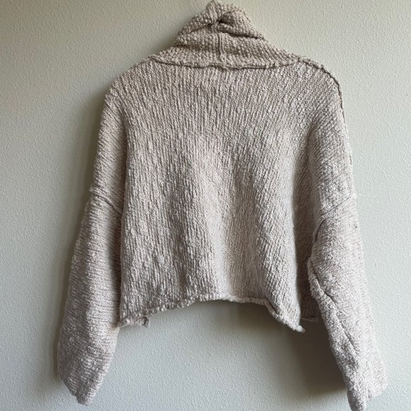 Freepeople Big Easy Cowl Neck Boxy Cropped Sweater - Picture 6 of 6